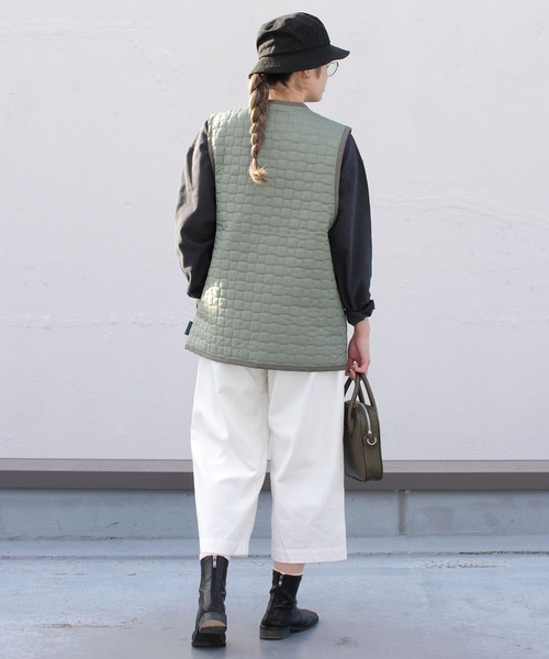 WILD THINGS（ワイルドシングス）の「WILD THINGS/ワイルドシングス　ストレッチデニムタックワイド　SHELTECH DENIM TUCK WIDE（ウィメンズ）　WTW22010SG（デニムパンツ・レディース・ワンウォッシュ/オフホワイト・S）」の11枚目の写真