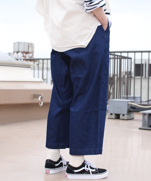 WILD THINGS（ワイルドシングス）の「WILD THINGS/ワイルドシングス　ストレッチデニムタックワイド　SHELTECH DENIM TUCK WIDE（ウィメンズ）　WTW22010SG（デニムパンツ・レディース・ワンウォッシュ/オフホワイト・S）」の18枚目の写真