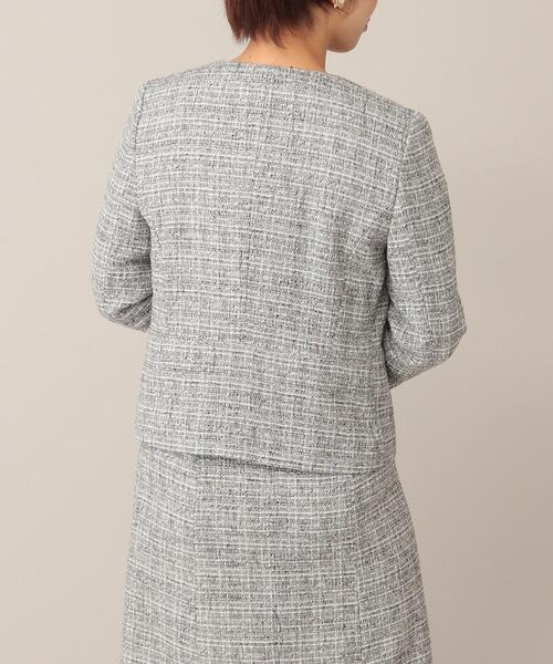 UNTITLED（アンタイトル）の「◆ソフィアツィードノーカラージャケット（ノーカラージャケット・レディース・ネイビー系8/ブラック系5/ベージュ系その他7/ピンク系その他/ブラック系6/ベージュ系その他6・00/01/02/03/04/42/44/48/46/50）」の19枚目の写真