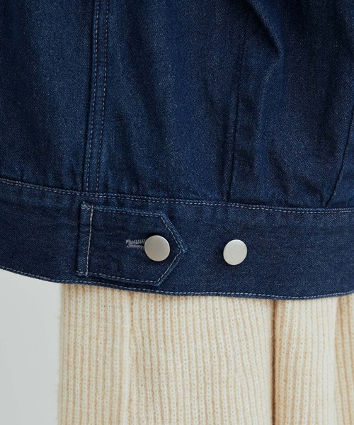 vis-`a-vis(ビサビ)の「オーバーサイズデニム&ツイルブルゾン(デニムジャケット・レディース・ホワイト/ネイビー・FREE)」の14枚目の写真