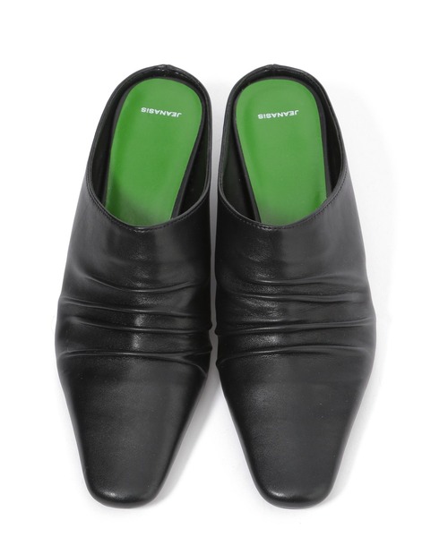 JEANASIS(ジーナシス)の「ギャザースクエアミュール/261969(パンプス・レディース・ブラック/ブルー/パイソン・MEDIUM/LARGE)」の11枚目の写真