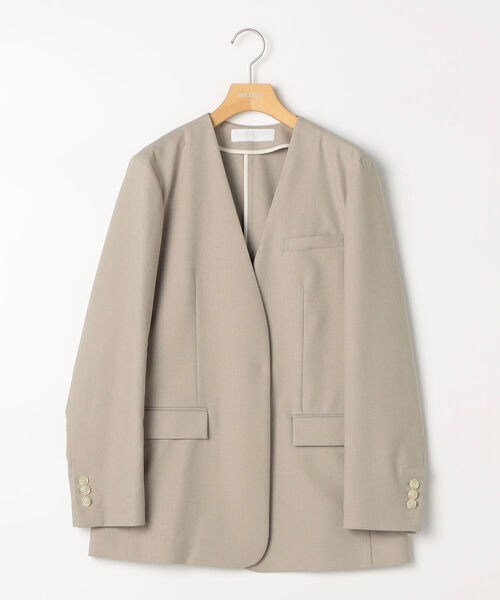NOLLEY’S Sophi(ノーリーズソフィ)の「リネンツイルストレッチVネックノーカラージャケット(ノーカラージャケット・レディース・ベージュ/カーキ・38/36)」の17枚目の写真