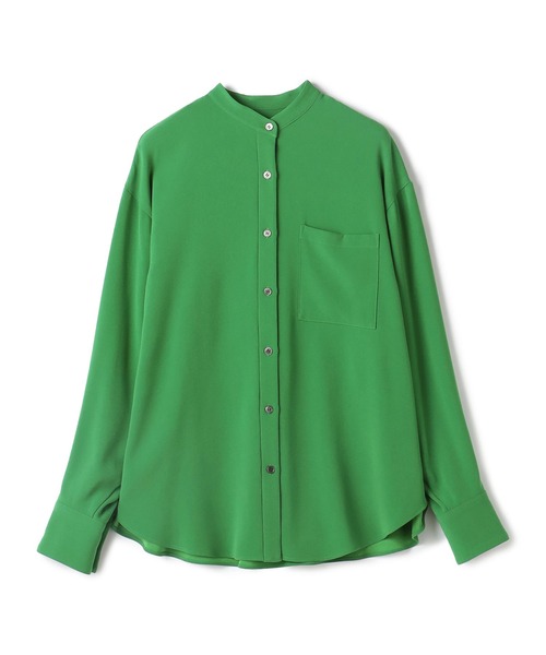 N.O.R.C（ノーク）の「バックサテンバンドカラーシャツ（シャツ/ブラウス・レディース・グリーン/ブラック/ホワイト・S/M）」の7枚目の写真