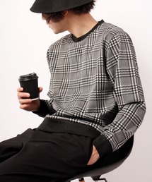 グレンチェックJQDクルーネックカットソー