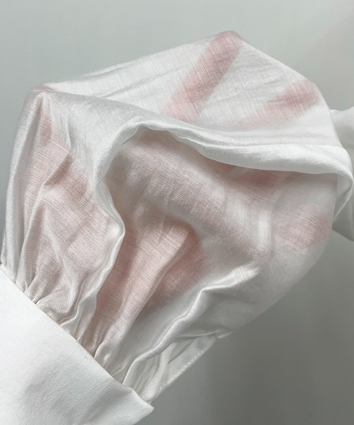 PICCIN（ピッチン）の「ラッフルカラーダブルカフスブラウス（シャツ/ブラウス・レディース・ホワイト/ブラック/ベージュ・M）」の14枚目の写真