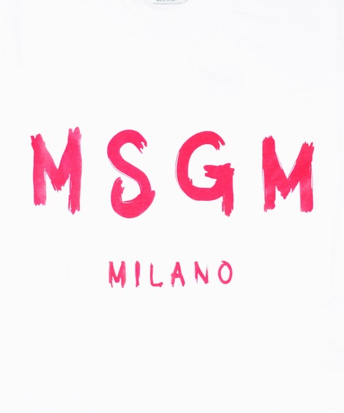 MSGM（エムエスジーエム）の「【NEW】MSGM ブラッシュロゴTシャツ（Tシャツ/カットソー・レディース・ホワイト×ピンク/ライトピンク/ブラック×ピンク/ライラック・XS/S/M/L）」の6枚目の写真
