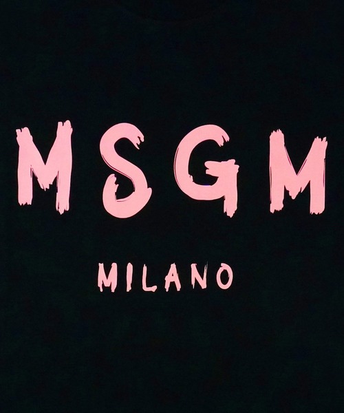 MSGM（エムエスジーエム）の「【NEW】MSGM ブラッシュロゴTシャツ（Tシャツ/カットソー・レディース・ホワイト×ピンク/ライトピンク/ブラック×ピンク/ライラック・XS/S/M/L）」の9枚目の写真