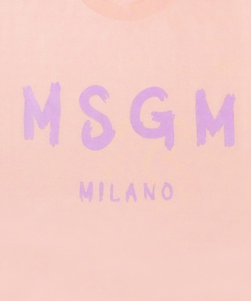 MSGM（エムエスジーエム）の「【NEW】MSGM ブラッシュロゴTシャツ（Tシャツ/カットソー・レディース・ホワイト×ピンク/ライトピンク/ブラック×ピンク/ライラック・XS/S/M/L）」の12枚目の写真