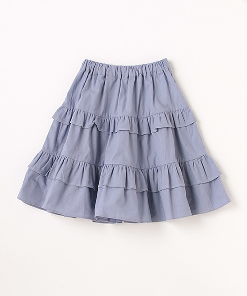 b・ROOM（ビールーム）の「ロングティアードスカート（スカート・キッズ・オフホワイト/モスグリーン/ブルー・120cm/130cm/100cm/110cm/90cm）」の21枚目の写真