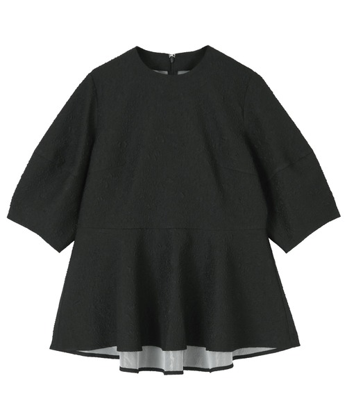 UR'S（ユアーズ）の「ふくれｼﾞｬｶﾞｰﾄﾞﾍﾟﾌﾟﾗﾑﾄｯﾌﾟｽ（Tシャツ/カットソー・レディース・オフホワイト/グリーン/グレイッシュベージュ/ブラック/ホワイト・L/M/S）」の20枚目の写真