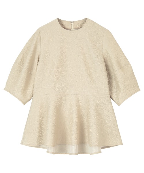 ふくれジャガードペプラムトップス（Tシャツ/カットソー）｜ur's
