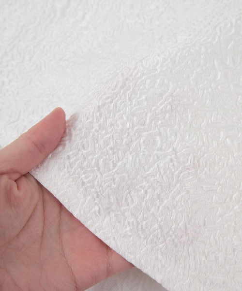 UR'S（ユアーズ）の「ふくれｼﾞｬｶﾞｰﾄﾞﾍﾟﾌﾟﾗﾑﾄｯﾌﾟｽ（Tシャツ/カットソー・レディース・オフホワイト/グリーン/グレイッシュベージュ/ブラック/ホワイト・L/M/S）」の13枚目の写真