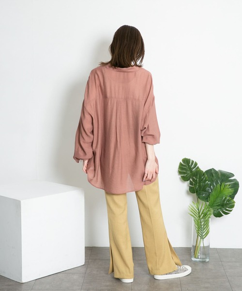 KBF（ケイビーエフ）の「サイドスリットフレアパンツ（その他パンツ・レディース・ブラック/ベージュ系その他/グリーン・ONE）」の4枚目の写真