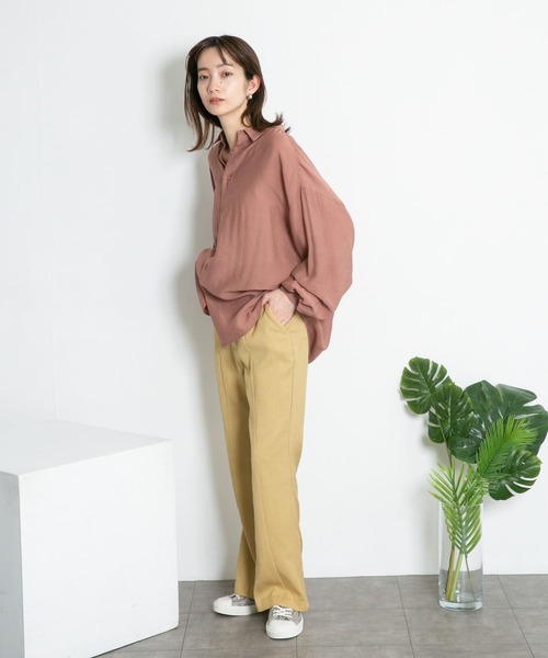 KBF（ケイビーエフ）の「サイドスリットフレアパンツ（その他パンツ・レディース・ブラック/ベージュ系その他/グリーン・ONE）」の7枚目の写真