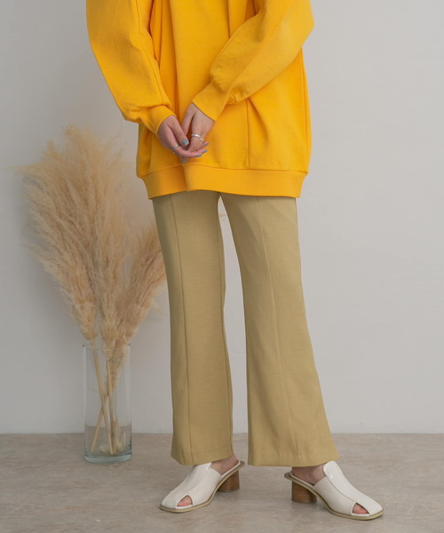 KBF（ケイビーエフ）の「サイドスリットフレアパンツ（その他パンツ・レディース・ブラック/ベージュ系その他/グリーン・ONE）」の9枚目の写真