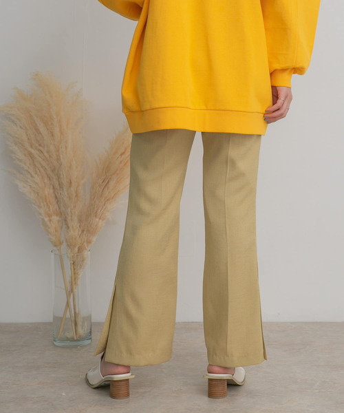 KBF（ケイビーエフ）の「サイドスリットフレアパンツ（その他パンツ・レディース・ブラック/ベージュ系その他/グリーン・ONE）」の11枚目の写真