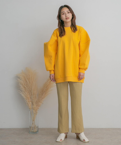 KBF（ケイビーエフ）の「サイドスリットフレアパンツ（その他パンツ・レディース・ブラック/ベージュ系その他/グリーン・ONE）」の12枚目の写真