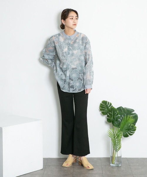 KBF（ケイビーエフ）の「サイドスリットフレアパンツ（その他パンツ・レディース・ブラック/ベージュ系その他/グリーン・ONE）」の17枚目の写真