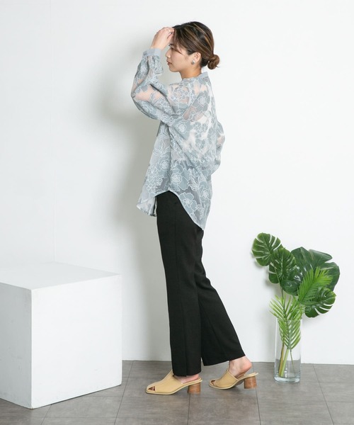 KBF（ケイビーエフ）の「サイドスリットフレアパンツ（その他パンツ・レディース・ブラック/ベージュ系その他/グリーン・ONE）」の18枚目の写真