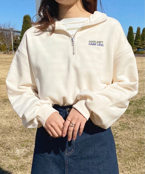 apres jour(アプレジュール)の「ハーフジップスウェット【ZOZOTOWN限定アイテム】(スウェット・レディース・ナチュラル/アイボリー/オレンジ/ブラック・フリー/X-LARGE)」の6枚目の写真