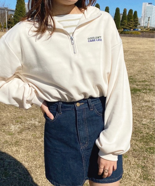 apres jour(アプレジュール)の「ハーフジップスウェット【ZOZOTOWN限定アイテム】(スウェット・レディース・ナチュラル/アイボリー/オレンジ/ブラック・フリー/X-LARGE)」の7枚目の写真