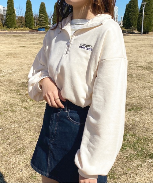 apres jour(アプレジュール)の「ハーフジップスウェット【ZOZOTOWN限定アイテム】(スウェット・レディース・ナチュラル/アイボリー/オレンジ/ブラック・フリー/X-LARGE)」の9枚目の写真