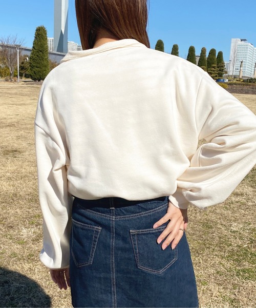 apres jour(アプレジュール)の「ハーフジップスウェット【ZOZOTOWN限定アイテム】(スウェット・レディース・ナチュラル/アイボリー/オレンジ/ブラック・フリー/X-LARGE)」の10枚目の写真