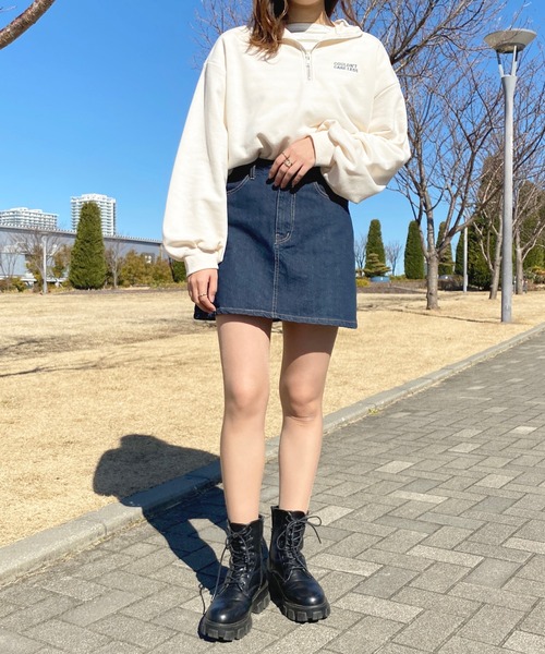 apres jour(アプレジュール)の「ハーフジップスウェット【ZOZOTOWN限定アイテム】(スウェット・レディース・ナチュラル/アイボリー/オレンジ/ブラック・フリー/X-LARGE)」の11枚目の写真