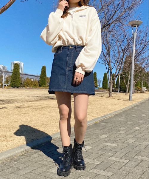 apres jour(アプレジュール)の「ハーフジップスウェット【ZOZOTOWN限定アイテム】(スウェット・レディース・ナチュラル/アイボリー/オレンジ/ブラック・フリー/X-LARGE)」の12枚目の写真