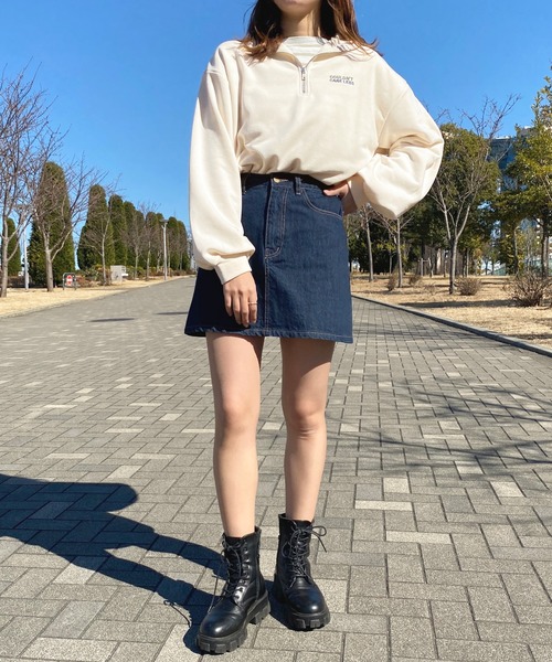 apres jour(アプレジュール)の「ハーフジップスウェット【ZOZOTOWN限定アイテム】(スウェット・レディース・ナチュラル/アイボリー/オレンジ/ブラック・フリー/X-LARGE)」の13枚目の写真