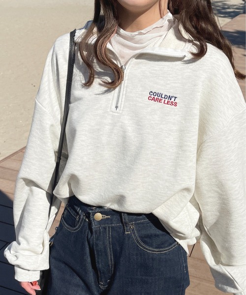 apres jour(アプレジュール)の「ハーフジップスウェット【ZOZOTOWN限定アイテム】(スウェット・レディース・ナチュラル/アイボリー/オレンジ/ブラック・フリー/X-LARGE)」の14枚目の写真