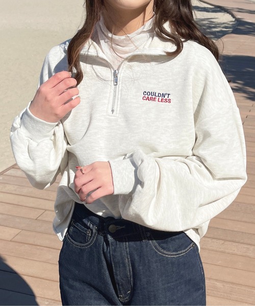 apres jour(アプレジュール)の「ハーフジップスウェット【ZOZOTOWN限定アイテム】(スウェット・レディース・ナチュラル/アイボリー/オレンジ/ブラック・フリー/X-LARGE)」の15枚目の写真