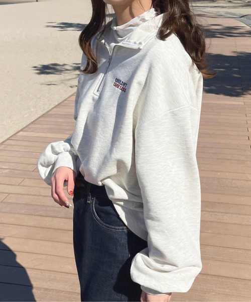 apres jour(アプレジュール)の「ハーフジップスウェット【ZOZOTOWN限定アイテム】(スウェット・レディース・ナチュラル/アイボリー/オレンジ/ブラック・フリー/X-LARGE)」の19枚目の写真