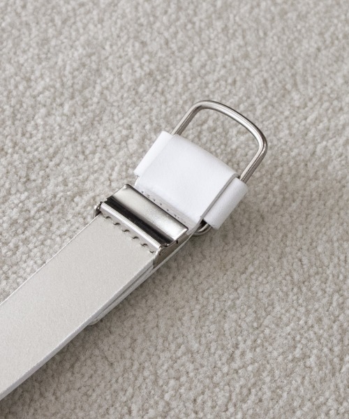 soe（ソーイ）の「soe Leather Belt（ベルト・メンズ・ブラック/ホワイト・5）」の4枚目の写真