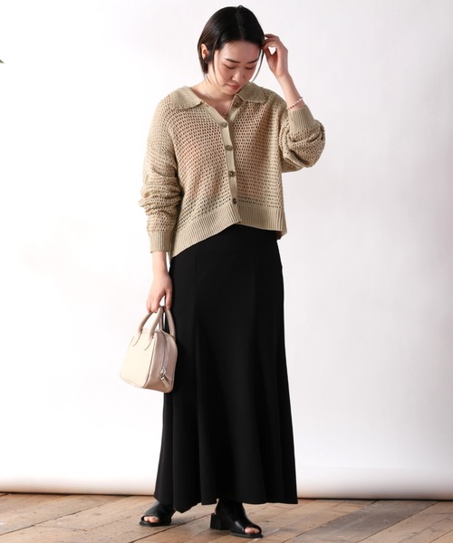 cepo(セポ)の「エリツキメッシュニットカーディガン(カーディガン/ボレロ・レディース・ブラック/イエロー/サックスブルー/ベージュ・M)」の10枚目の写真