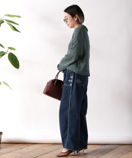 cepo(セポ)の「エリツキメッシュニットカーディガン(カーディガン/ボレロ・レディース・ブラック/イエロー/サックスブルー/ベージュ・M)」の15枚目の写真