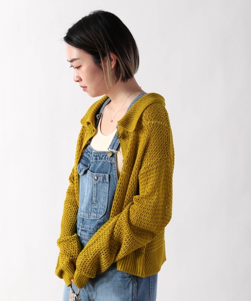 cepo(セポ)の「エリツキメッシュニットカーディガン(カーディガン/ボレロ・レディース・ブラック/イエロー/サックスブルー/ベージュ・M)」の18枚目の写真