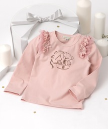 panpantutu（パンパンチュチュ）の「フリルショルダートップス(長袖)/ハローベア(90-100cm)（Tシャツ/カットソー・キッズ）」