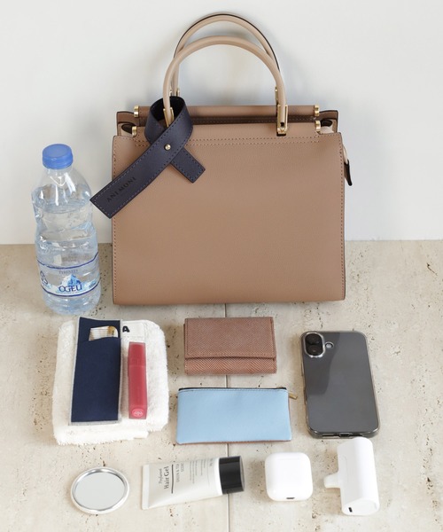 バイカラーのスクエア2WAYバッグ（ショルダーバッグ）｜ANEMONE