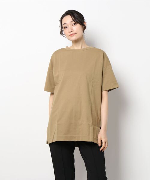 BELLUNA(ベルーナ)の「涼やか裏サラ心地綿入りチュニック(Tシャツ/カットソー・レディース・ライトグレー/ブラウン系その他2/ブラウン系その他/ブルーグレー・X-LARGE/LARGE/MEDIUM)」の15枚目の写真