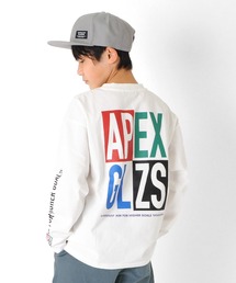 GLAZOS | 天竺・USAコットンドロップショルダー バックプリントＢＩＧロゴ長袖Ｔシャツ(Tシャツ/カットソー)