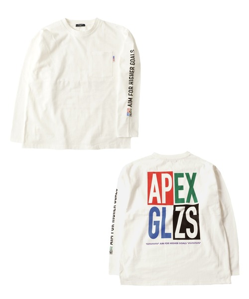 GLAZOS（グラソス）の「天竺・USAコットンドロップショルダー バックプリントＢＩＧロゴ長袖Ｔシャツ（Tシャツ/カットソー・キッズ・ホワイト/チャコールグレー/ネイビー・130cm/160cm/150cm/170cm/140cm）」の16枚目の写真