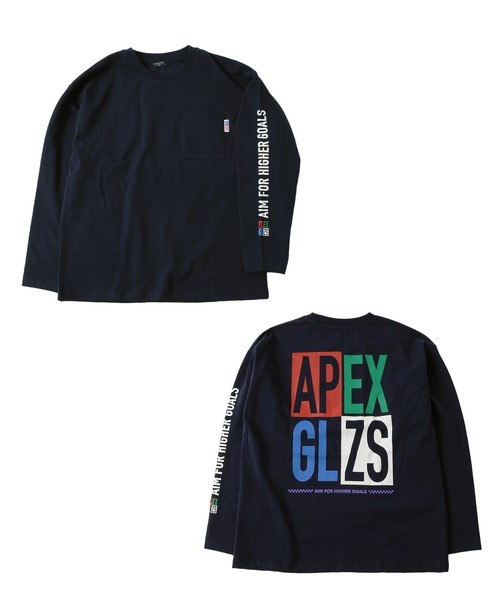 GLAZOS（グラソス）の「天竺・USAコットンドロップショルダー バックプリントＢＩＧロゴ長袖Ｔシャツ（Tシャツ/カットソー・キッズ・ホワイト/チャコールグレー/ネイビー・130cm/160cm/150cm/170cm/140cm）」の8枚目の写真