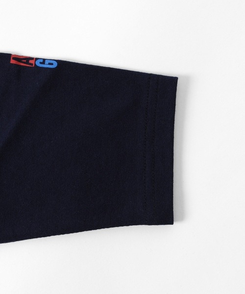 GLAZOS（グラソス）の「天竺・USAコットンドロップショルダー バックプリントＢＩＧロゴ長袖Ｔシャツ（Tシャツ/カットソー・キッズ・ホワイト/チャコールグレー/ネイビー・130cm/160cm/150cm/170cm/140cm）」の19枚目の写真