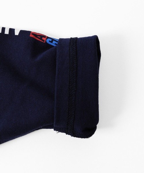 GLAZOS（グラソス）の「天竺・USAコットンドロップショルダー バックプリントＢＩＧロゴ長袖Ｔシャツ（Tシャツ/カットソー・キッズ・ホワイト/チャコールグレー/ネイビー・130cm/160cm/150cm/170cm/140cm）」の5枚目の写真