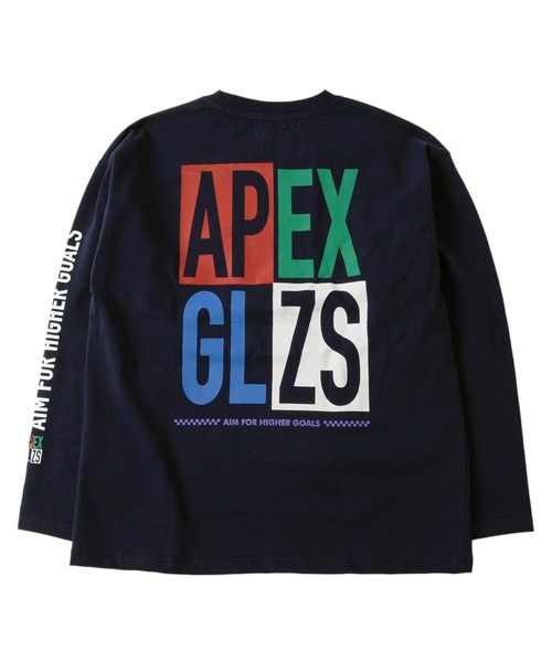 GLAZOS（グラソス）の「天竺・USAコットンドロップショルダー バックプリントＢＩＧロゴ長袖Ｔシャツ（Tシャツ/カットソー・キッズ・ホワイト/チャコールグレー/ネイビー・130cm/160cm/150cm/170cm/140cm）」の11枚目の写真