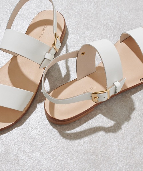 FABIO RUSCONI（ファビオルスコーニ）の「《FABIO RUSCONI》レザーサンダル（サンダル・レディース・ホワイト/シルバー・38/39/37/36/35）」の6枚目の写真