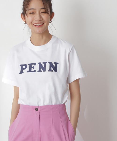 N.(N. Natural Beauty Basic)(エヌエヌナチュラルビューティーベーシック)の「PENNSYL VANIA Tシャツ(Tシャツ/カットソー・レディース・ホワイト・MEDIUM)」の1枚目の写真