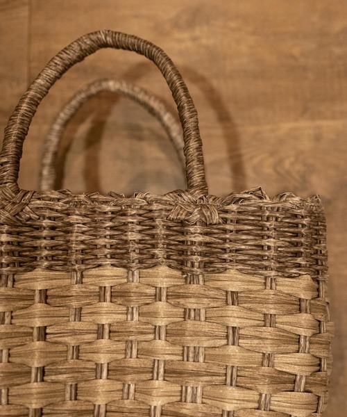 MAKE UP(メイクアップ)の「MAKE UP 軽量PEトートバックL/かごバッグ(巾着付)(トートバッグ・レディース・ダークブラウン/ベージュ/グレー/アイボリー・FREE)」の16枚目の写真