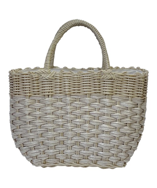 MAKE UP(メイクアップ)の「MAKE UP 軽量PEトートバックL/かごバッグ(巾着付)(トートバッグ・レディース・ダークブラウン/ベージュ/グレー/アイボリー・FREE)」の8枚目の写真